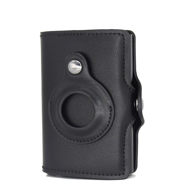 Leather RFID Wallet with AirTag Holder