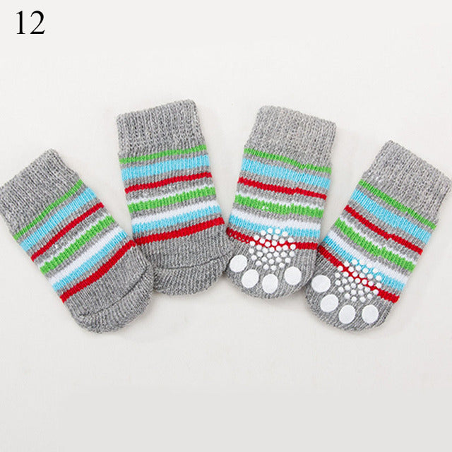 4 Pcs Set Knitted Pet Socks