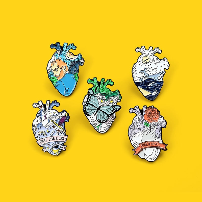 Enamel Heart Pin