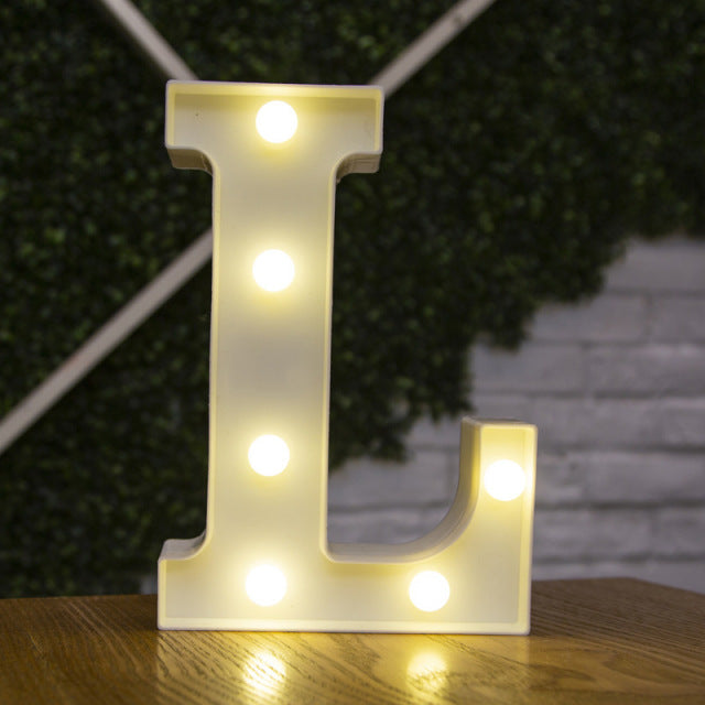 Alphabet Letter with LED Lights