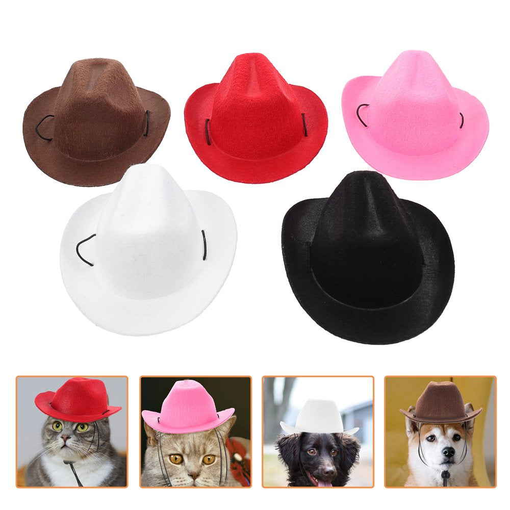 Cowboy Hats for Pets - Set of 5