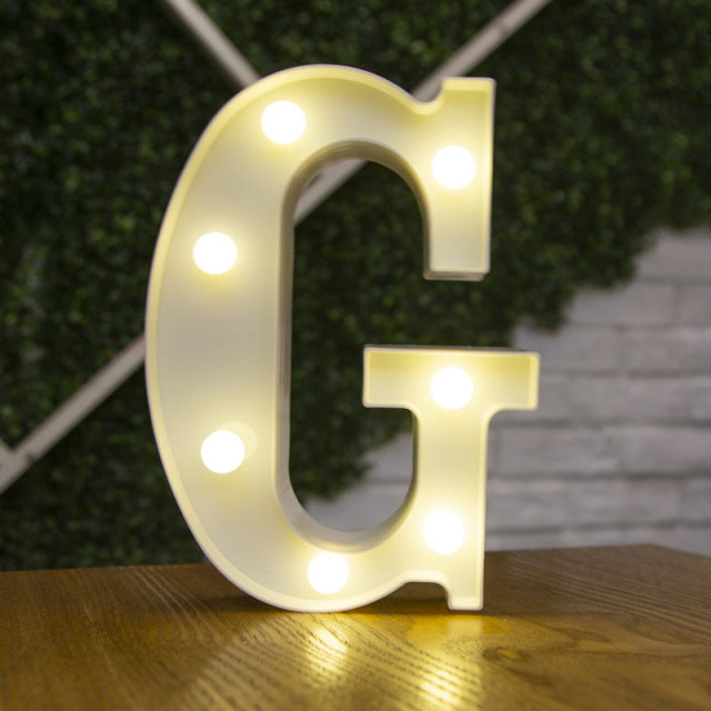 Alphabet Letter with LED Lights