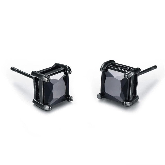 Black Punk Stud Earrings