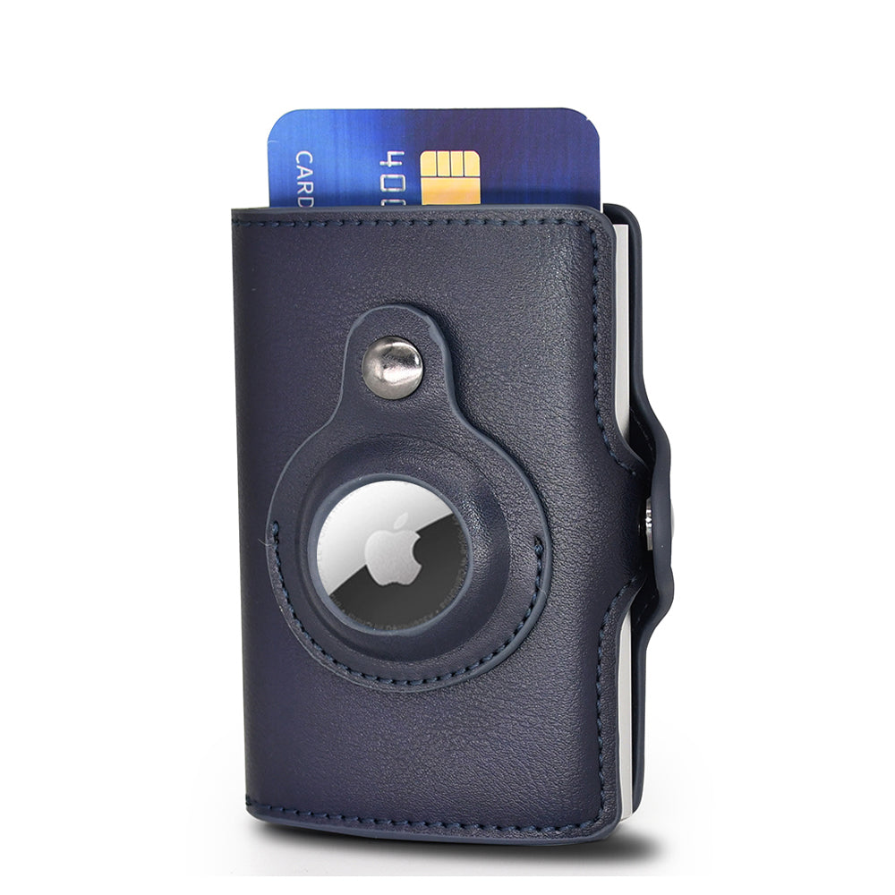 Leather RFID Wallet with AirTag Holder