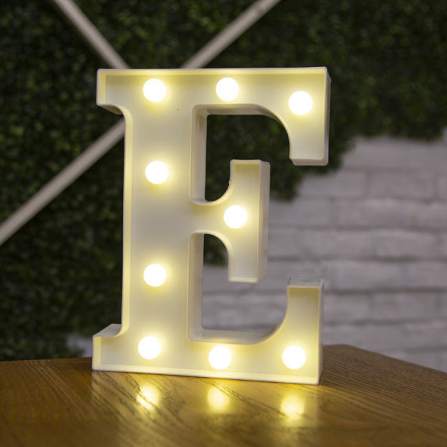 Alphabet Letter with LED Lights