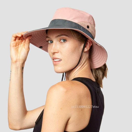 Wide Brim Summer Sun Hat with UV Protection