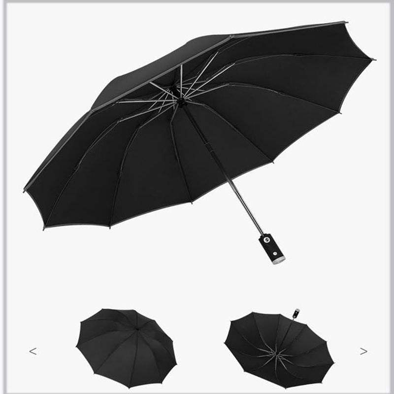 Automatic Safety Umbrella with Reflective Stripe and LED Lights