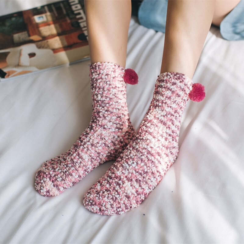 Cupcake Coral Fleece Socks