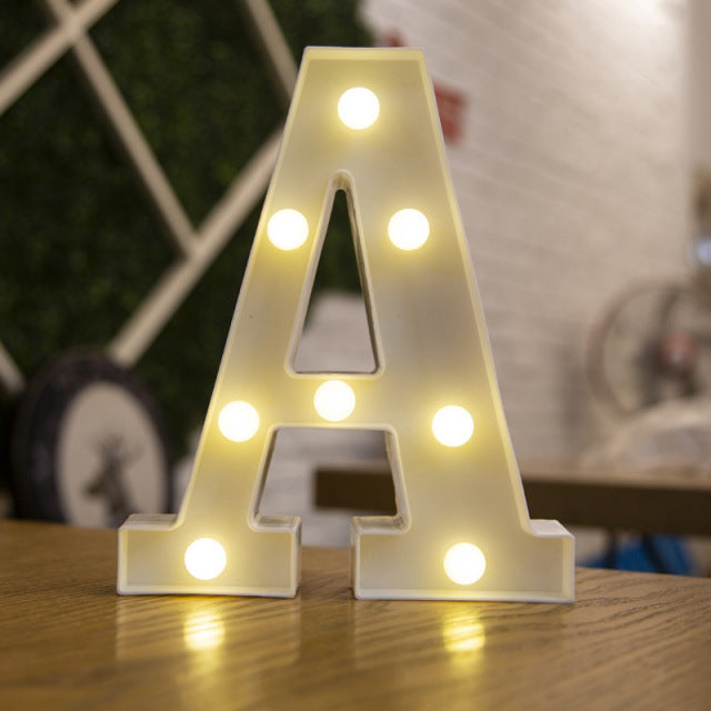 Alphabet Letter with LED Lights