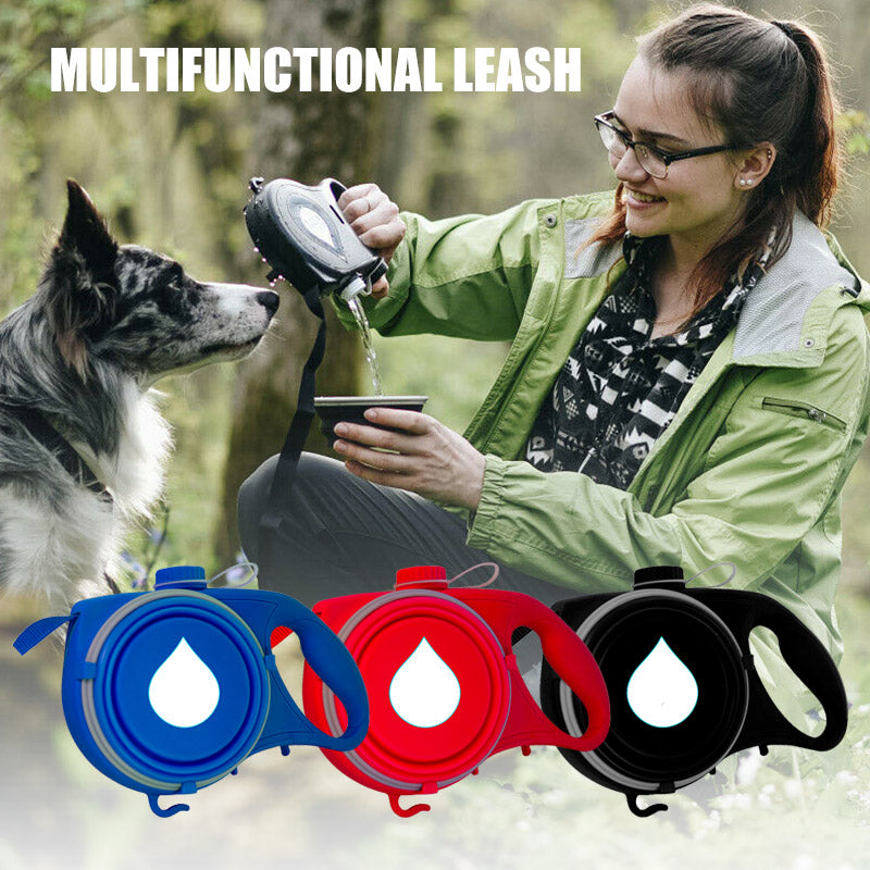 Multifunctional Pet Leash and Bowl