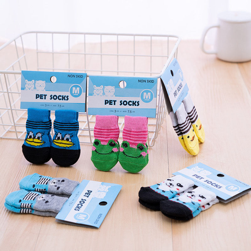 4 Pcs Set Knitted Pet Socks