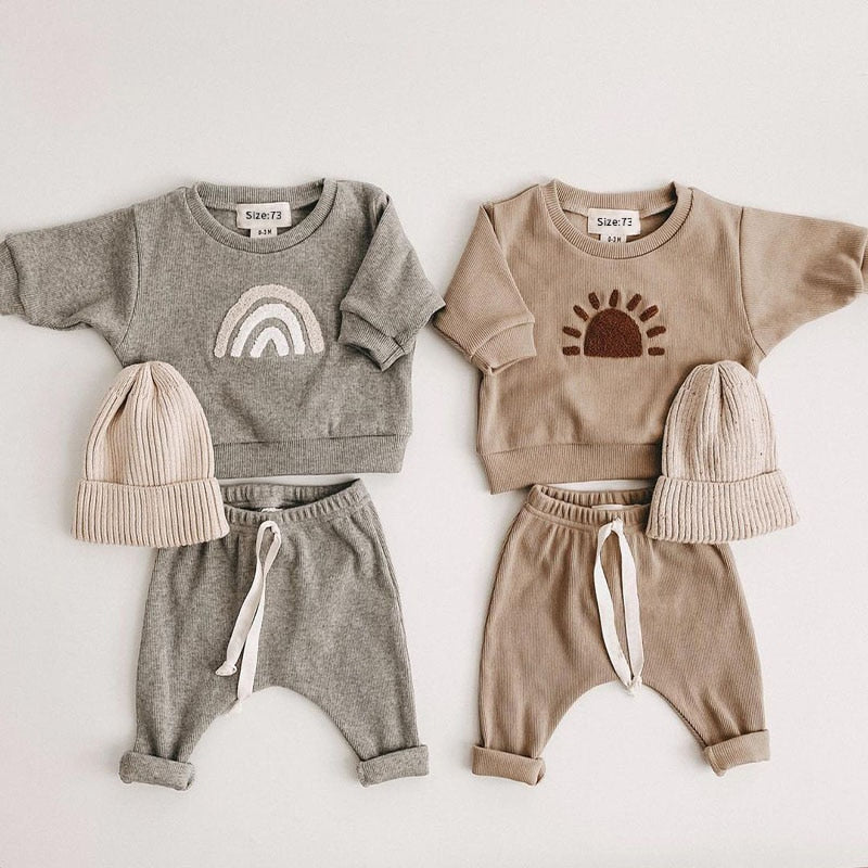 Sunshine and Rainbow Baby Clothes Set