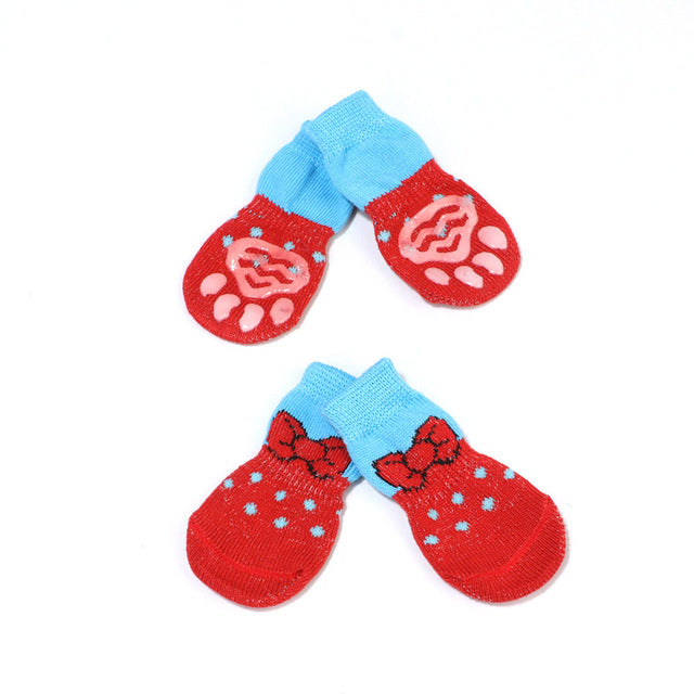 4 Pcs Set Knitted Pet Socks