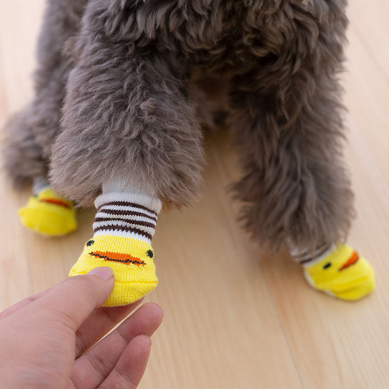 4 Pcs Set Knitted Pet Socks