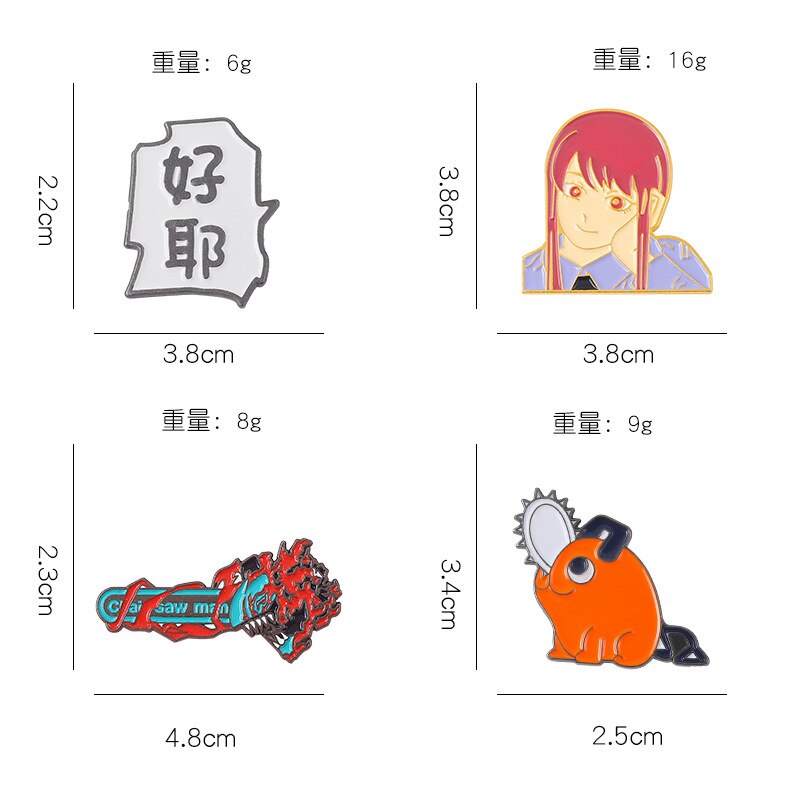 Japan and Hell Mascot Anime Enamel Pins