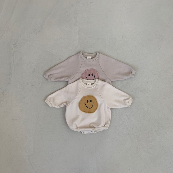 Smiley Face Sweatshirt Romper