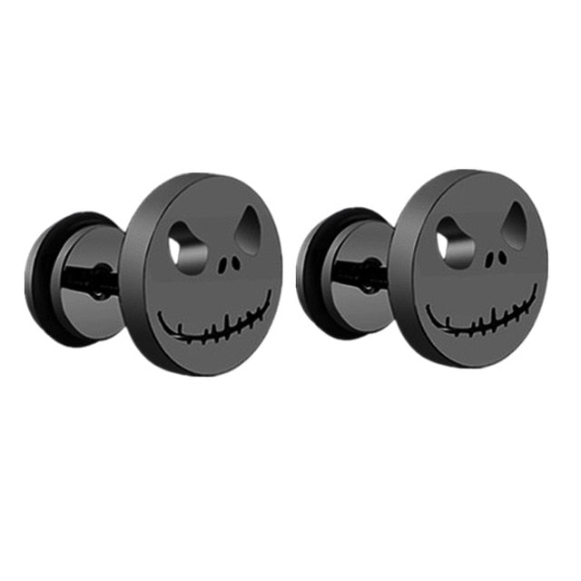 Black Punk Stud Earrings