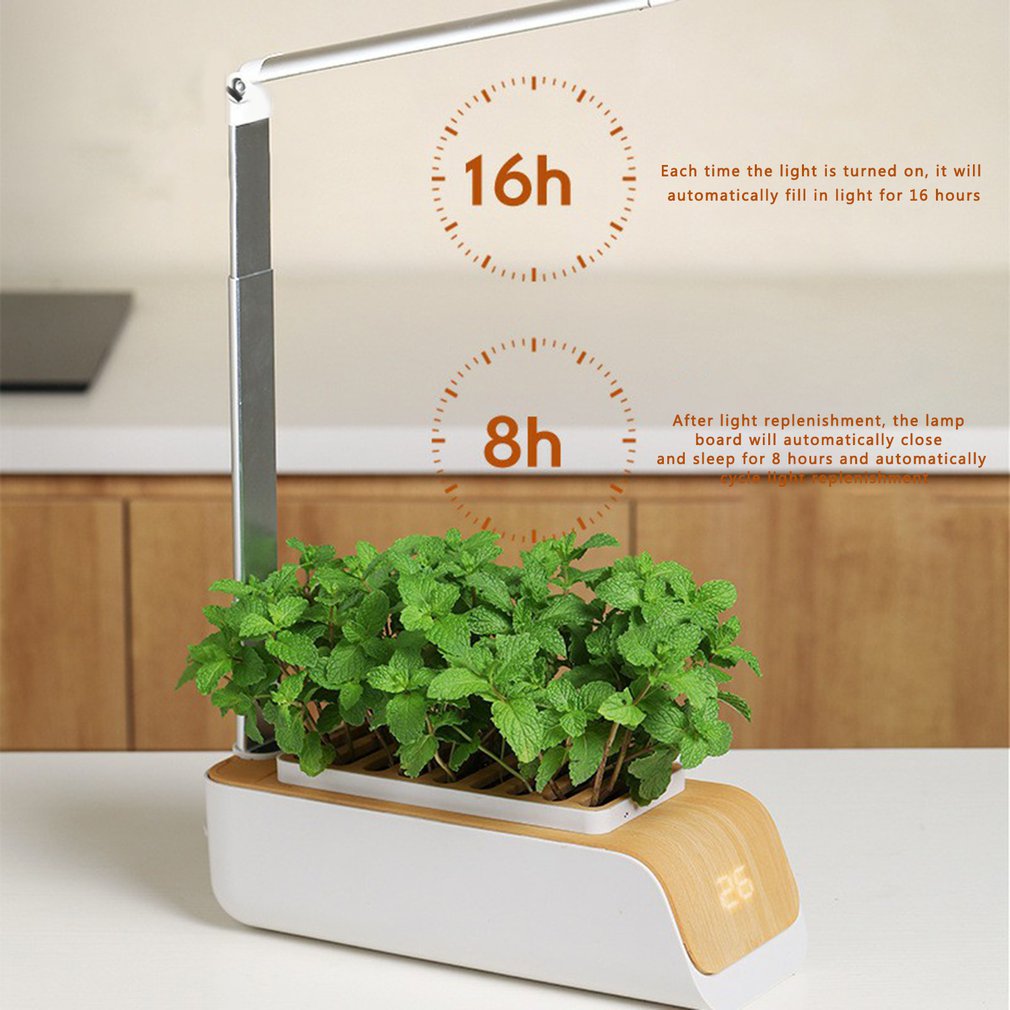 Self-Watering Flower Pot with Grow Light