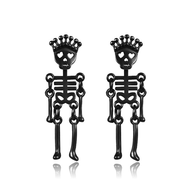 Black Punk Stud Earrings