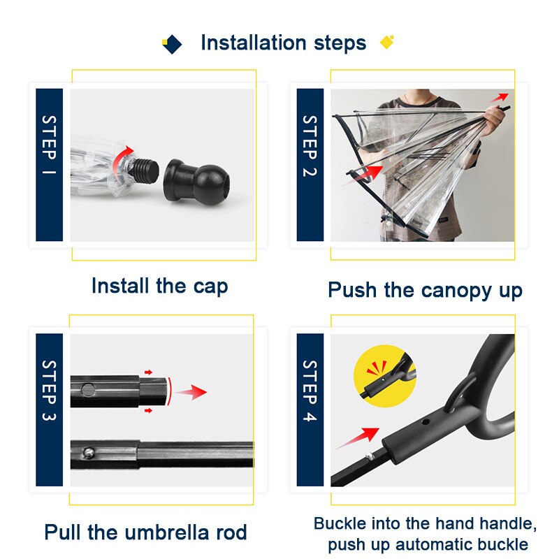 Transparent Pet Umbrella with Leash