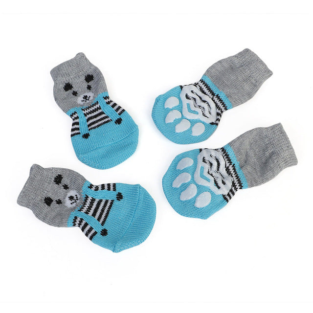 4 Pcs Set Knitted Pet Socks