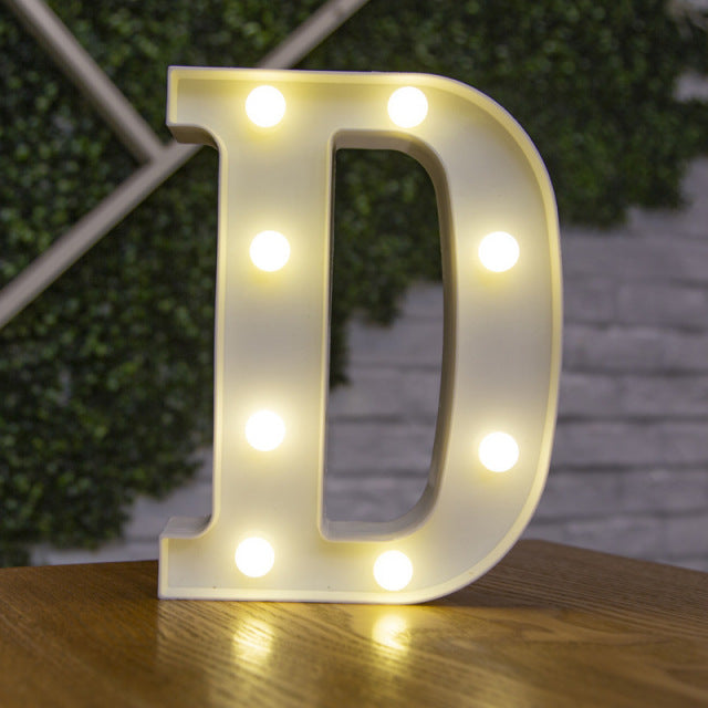 Alphabet Letter with LED Lights