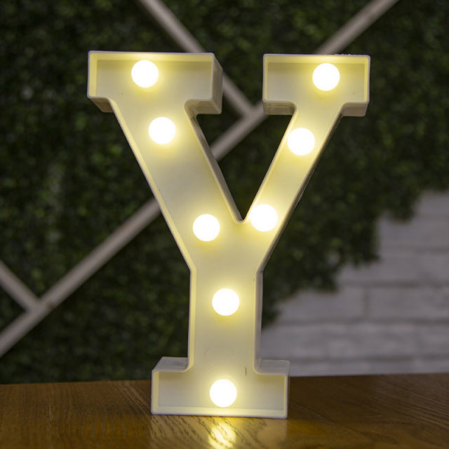 Alphabet Letter with LED Lights