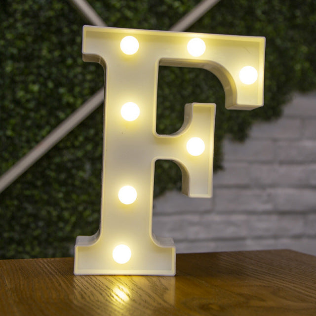 Alphabet Letter with LED Lights