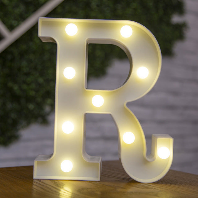 Alphabet Letter with LED Lights