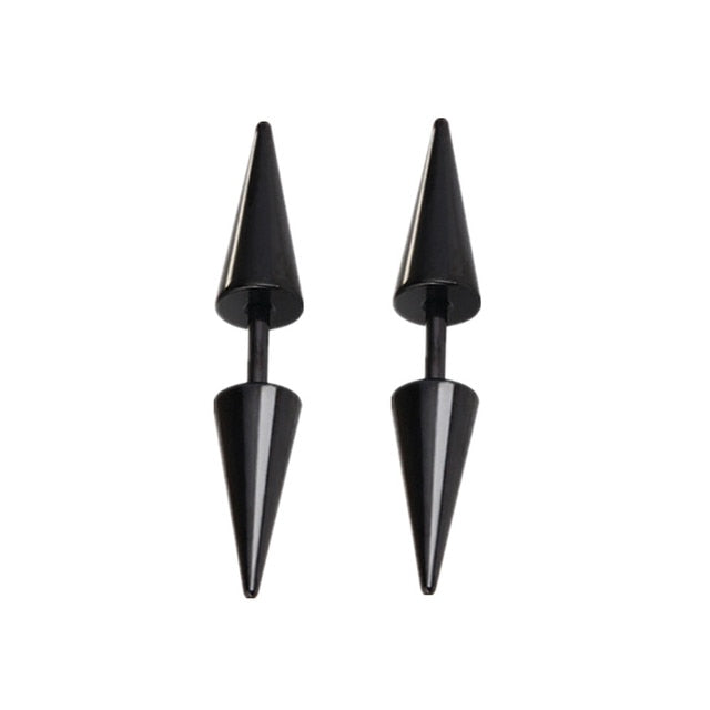 Black Punk Stud Earrings