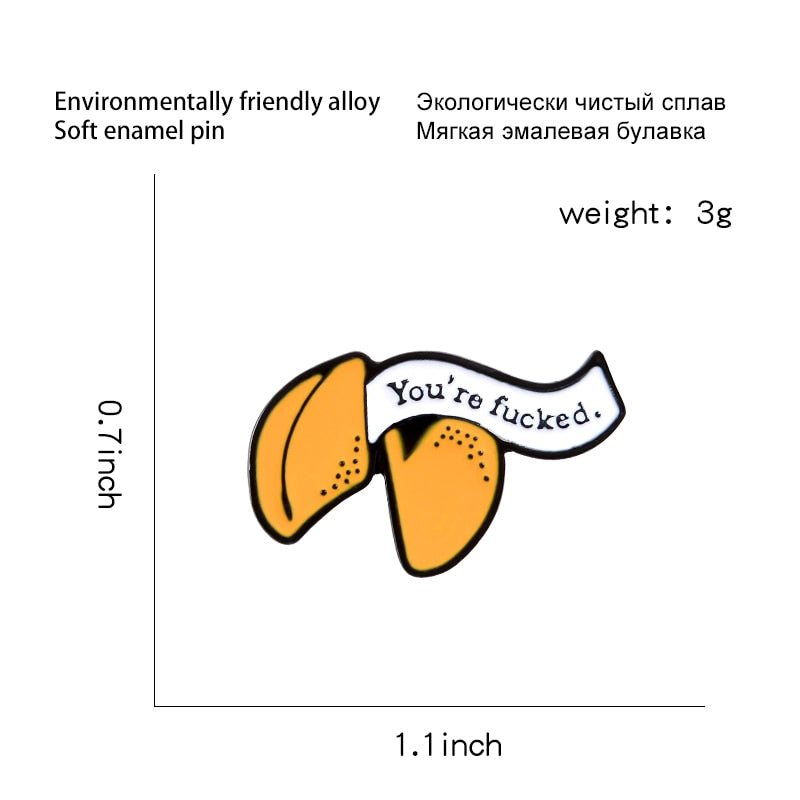 Lucky Fortune Cookie Pins