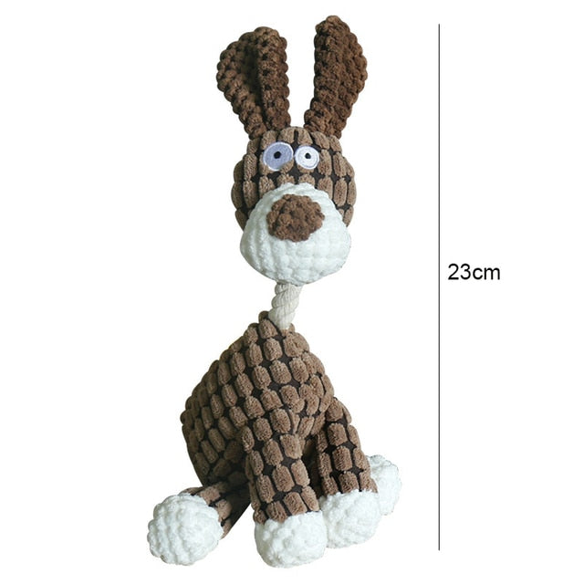 Corduroy Squeaky  Chew Toy