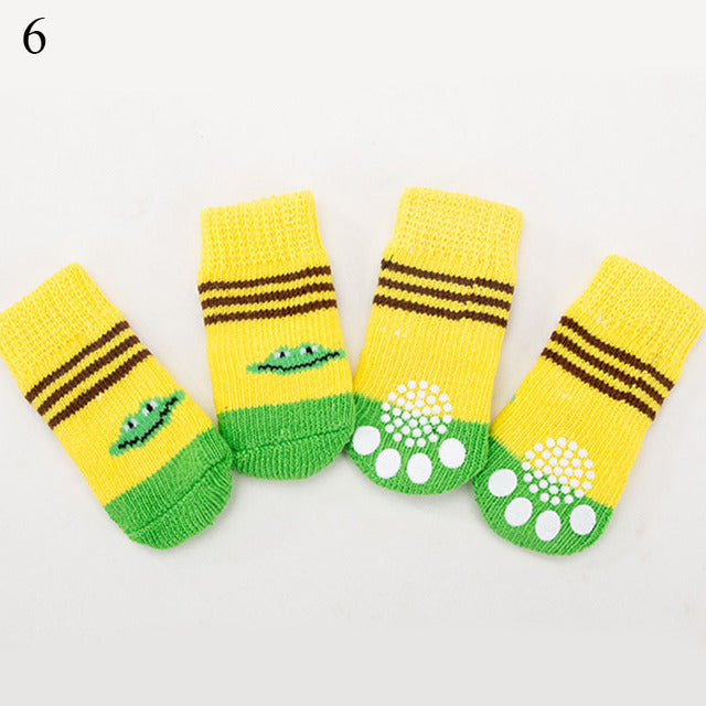 4 Pcs Set Knitted Pet Socks