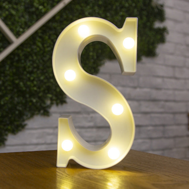 Alphabet Letter with LED Lights