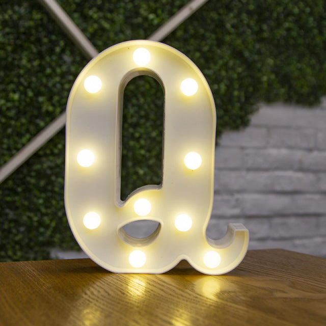 Alphabet Letter with LED Lights