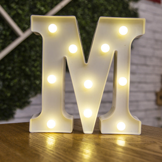 Alphabet Letter with LED Lights