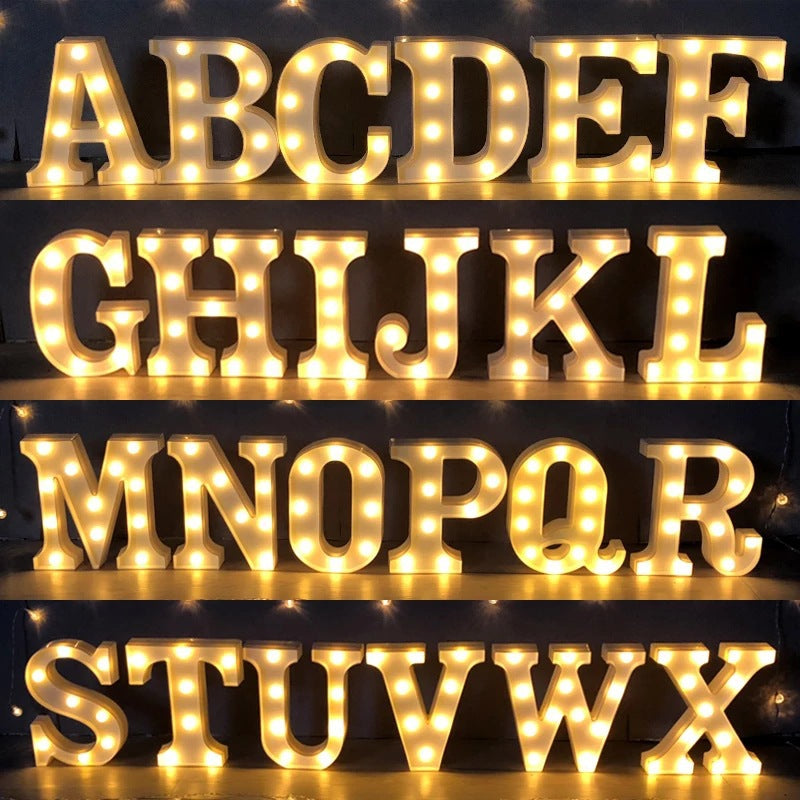 Alphabet Letter with LED Lights