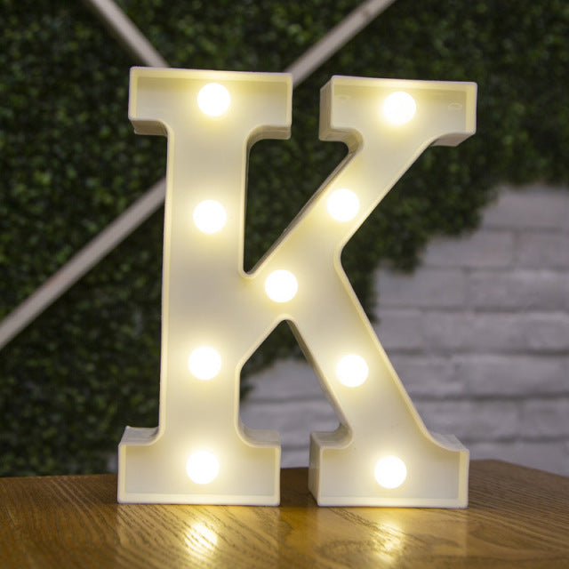 Alphabet Letter with LED Lights