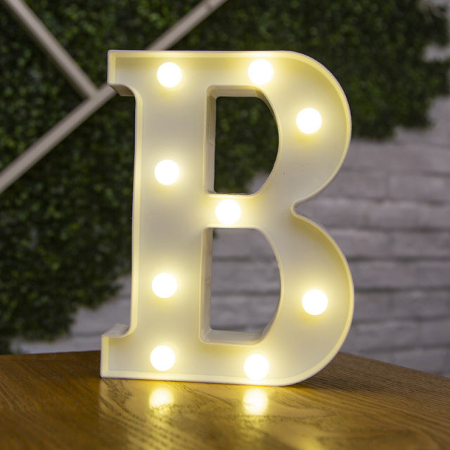 Alphabet Letter with LED Lights