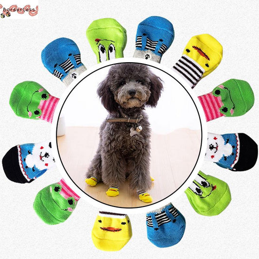 4 Pcs Set Knitted Pet Socks