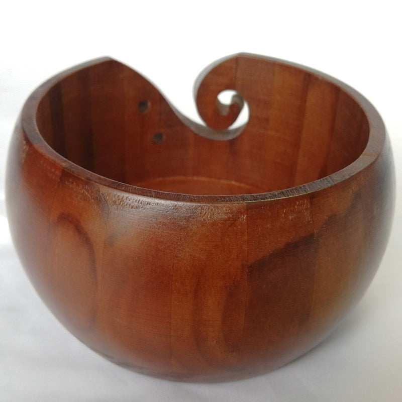 Wooden Yarn Storage Bowl