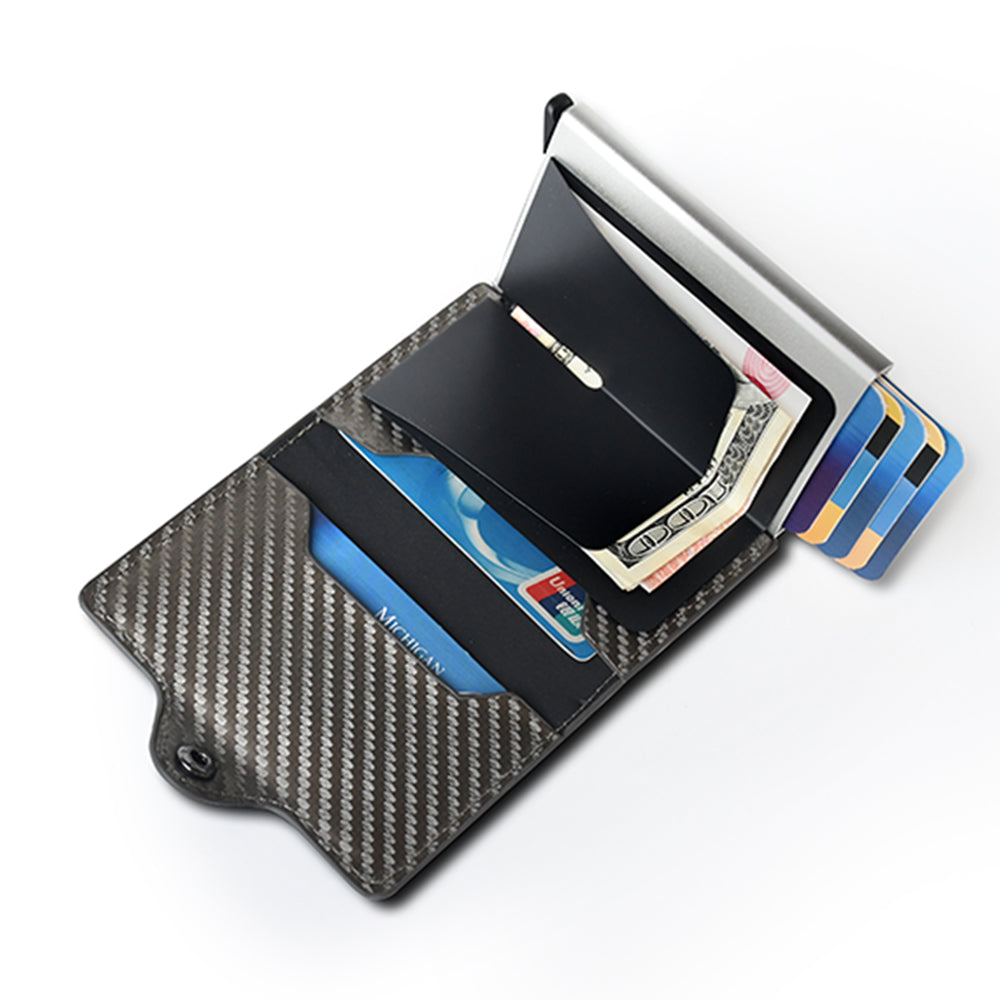 Leather RFID Wallet with AirTag Holder